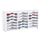 18 Grids PVC Plastic Inkpad Storage Holder, White, Finished Product: 8.3x33x17.6cm