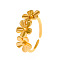 Brass Cuff Toe Rings, Golden, Flower, US Size 4 1/4(15mm)