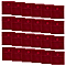 24Pcs Square Velvet Jewelry Bags, with Snap Fastener, Dark Red, 6.7~7.3x6.7~7.3x0.95cm