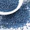MIYUKI Round Rocailles Beads, Japanese Seed Beads, 11/0, (RR1025) Silverlined Capri Blue AB, 11/0, 2x1.3mm, Hole: 0.8mm, about 1111pcs/10g