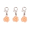 Resin Pendants, with Lobster Clasp, Platinum, Coral, 24mm