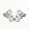 Tarnish Resistant 201 Stainless Steel Links connectors, Butterfly, Stainless Steel Color, 31x17x1mm, Hole: 1.5mm