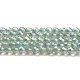 Placcare trasparente perle di vetro fili GLAA-H021-01A-FR07-2