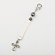 Glass Pearl Pendant Decorations Backpack Charms HJEW-JM00147-03-1