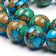 Chapelets de perles en turquoise synthétique TURQ-G832-04-16mm-3