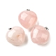 Природного розового кварца подвески G-C188-03G-1