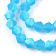 Imitano i fili di perle di vetro smerigliato bicono di cristallo austriaco GLAA-F029-TM4mm-A19-3
