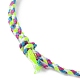 10 Uds. Juego de pulseras de cordón de algodón trenzado de macramé de 10 colores BJEW-FZ00009-5