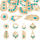 Pandahall 16 pièces 8 styles gros pendentifs en laiton KK-TA0001-31-1