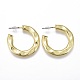 Textured Brass Stud Earrings EJEW-I250-02B-1