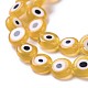 Chapelets de perles rondes de chalumeau manuelles de mauvais œil LAMP-L058-10mm-01-5