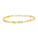 Граненые круглые стеклянные бусины эластичный браслет для девочек-подростков BJEW-JB07072-05-1