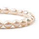 Bracciali di perle coltivate d'acqua dolce naturali coltivate BJEW-JB05325-01-2