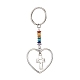 Porte-clés pendentif en alliage coeur KEYC-JKC00626-02-1