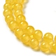Chapelets de perles rondes en verre imitation jade peint X-DGLA-Q021-8mm-30-4