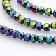 Full Plated Glass Faceted Round Spacer Beads Strands GLAA-A027-3mm-FP01-1