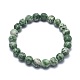 Natural Green Spot Jasper Bead Stretch Bracelets BJEW-K212-B-017-2