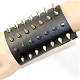 Bracelets rivet en cuir de vachette style punk rock BJEW-O088-17-1
