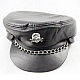 Punk Leather Skull and Twisted Chain Caps AJEW-O018-01-5