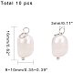 PandaHall Elite 10pcs Freshwater Pearls Dangles Charms Pendant Natural Pearl Beads Charms for Bracelet Necklace Jewelry Making PEAR-PH0001-01-2