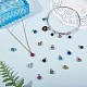 Encantos de rhinestone de vidrio de aleación de 48 colores ALRI-SZ0001-03-6