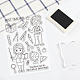 GLOBLELAND Teacher Theme Silicone Clear Stamps Transparent Stamps for Birthday Easter Holiday Cards Making DIY Scrapbooking Photo Album Decoration Paper Craft DIY-WH0167-56-637-6