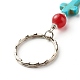 Mixed Gemstone Bead and Synthetic Turquoise beads Keychain KEYC-JKC00267-6