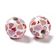 Perles en bois imprimées sur le thème de la Saint-Valentin WOOD-G017-02B-2