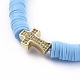Handmade Polymer Clay Heishi Bead Stretch Bracelets BJEW-JB05090-05-2
