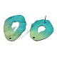 Accessoires de puces d'oreilles en fer peints au spray IFIN-N008-022A-1
