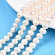 Fili di perle di perle d'acqua dolce coltivate naturali PEAR-N013-06F-1