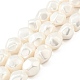 Electroplated Shell Pearl Beads Strands BSHE-G027-01-1