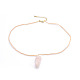 Natürliche rosafarbene Morganit-Halsketten NJEW-F245-D01-2