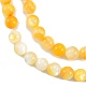 Fili di perline di conchiglia giallo dorato naturale SSHEL-G024-01D-3