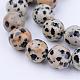 Chapelets de perles en jaspe dalmatien naturelle G-Q462-8mm-30-1
