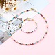 Ожерелья и браслеты из латуни с прозрачным фианитом и прозрачным кубическим цирконием SJEW-JS01189-2