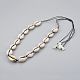 Colliers de perles ajustables en forme de cauris NJEW-JN02278-02-1