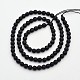 Chapelets de perles en pierre noire naturelle X-G-G545-28-2