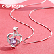 Creatcabin ожерелья с подвеской из стерлингового серебра 925 с родиевым покрытием SJEW-CN0001-15-6