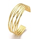 Bracelet manchette doré 304 en acier inoxydable pour femme BJEW-C050-02C-G-1