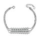 SHEGRACE 925 Sterling Silver Multi-strand Bracelet JB461A-1