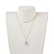 Natural Quartz Pendant Necklace & Dangle Earrings Jewelry Sets SJEW-JS01060-05-5