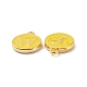 Golden Plated Alloy Enamel Charms ENAM-S118-09-M-2