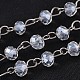 Chaînes de perles en verre manuelles pour la fabrication de bracelets et colliers AJEW-JB00132-2