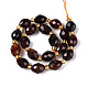 Натуральный оранжевый гранатовый бисер пряди G-N342-53-8x6-05-3