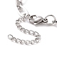 304 Stainless Steel Cable Chain Bracelet for Men Women BJEW-E031-05B-P-3