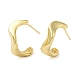 Rack Plating Brass Twist Round Stud Earrings EJEW-Q773-05G-1