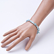 Natürliche Larimar Perlen Armbänder X-BJEW-JB02681-01-3