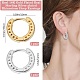 4 шт. 2-х цветные латунные серьги-кольца для женщин EJEW-BBC0001-77A-2