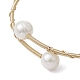 Bracelet à perles rondes en pierres précieuses naturelles et synthétiques mélangées BJEW-JB09591-4